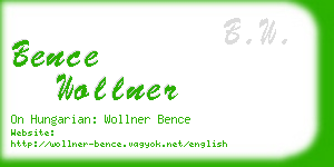 bence wollner business card